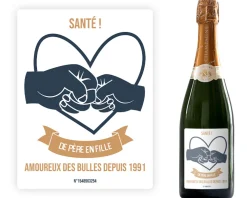 Bouteille de champagne personnalisée - De Père en Fils / Fille|Cadeaux.com Discount