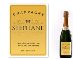 Bouteille de champagne personnalisée - Message|Cadeaux.com Best