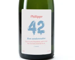 Bouteille de champagne personnalisée anniversaire - Ballons Bleu|Cadeaux.com Hot