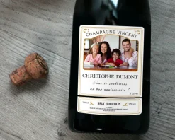 Bouteille de champagne personnalisée - Photo|Cadeaux.com