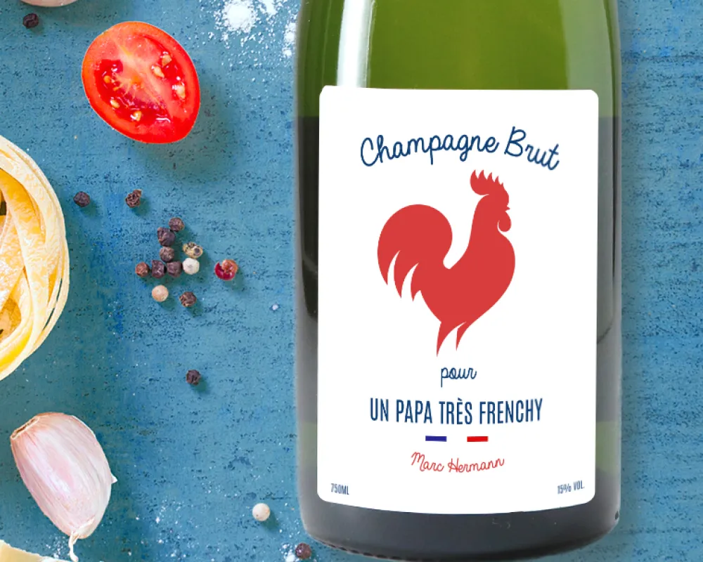 Bouteille de champagne personnalisée message - French Touch|Cadeaux.com Outlet