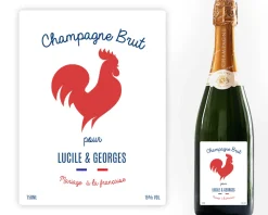 Bouteille de champagne personnalisée message - French Touch|Cadeaux.com Outlet