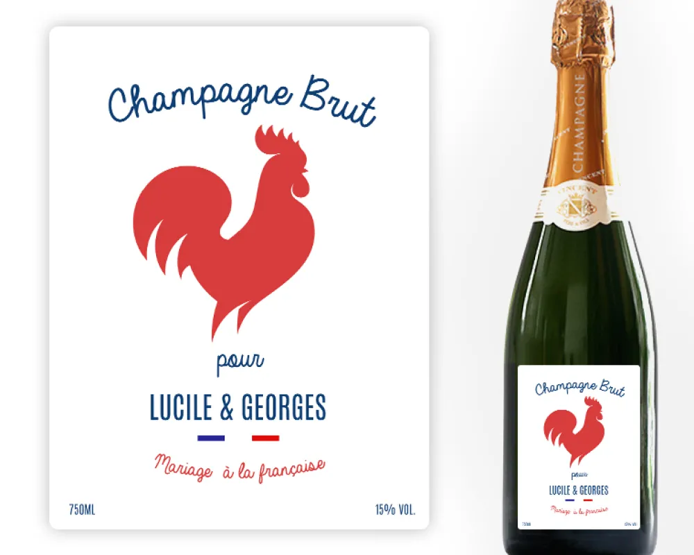 Bouteille de champagne personnalisée message - French Touch|Cadeaux.com Outlet