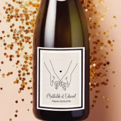 Bouteille de champagne personnalisée - Dessin au trait|Cadeaux.com Best