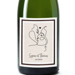 Bouteille de champagne personnalisée - Dessin au trait|Cadeaux.com Best