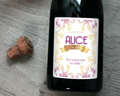 Bouteille de champagne personnalisée anniversaire - Rose|Cadeaux.com Online