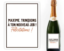 Bouteille de champagne personnalisée - Message|Cadeaux.com Online