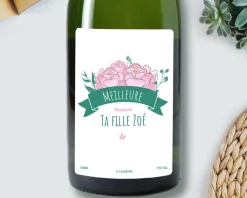 Bouteille de champagne personnalisée - Maman Fleurie|Cadeaux.com Best