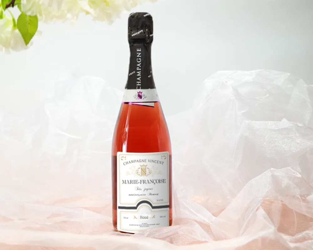 Bouteille de champagne rosé personnalisée - Nom et message|Cadeaux.com Clearance