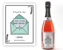 Bouteille de champagne rosé personnalisée - Veux-tu être (...) ?|Cadeaux.com Sale