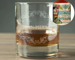 Bouteille de rhum Don Papa - Avec un verre personnalisé|Cadeaux.com Outlet