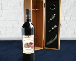 Bouteille de vin de Bordeaux personnalisée message - Avec coffret sommelier|Cadeaux.com Outlet