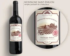 Bouteille de vin de Bordeaux personnalisée message - Avec coffret sommelier|Cadeaux.com Outlet