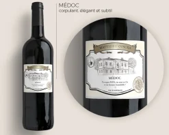 Bouteille de vin de Bordeaux personnalisée message - Avec coffret sommelier|Cadeaux.com Outlet