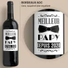 Bouteille de vin de Bordeaux personnalisée - Meilleur Grand-Père|Cadeaux.com Outlet