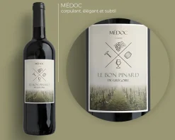 Bouteille de vin de Bordeaux personnalisée message - Vignes|Cadeaux.com Best