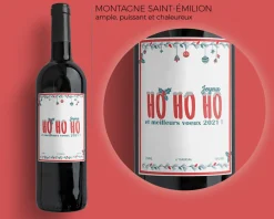 Bouteille de vin de Bordeaux personnalisée Noël - Ho Ho Ho !|Cadeaux.com Outlet