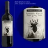 Bouteille de vin de Bordeaux personnalisée anniversaire - Cerf|Cadeaux.com Online