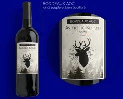 Bouteille de vin de Bordeaux personnalisée anniversaire - Cerf|Cadeaux.com Online
