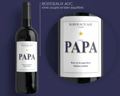 Bouteille de vin de Bordeaux personnalisée papa - Message|Cadeaux.com Clearance