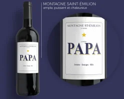 Bouteille de vin de Bordeaux personnalisée papa - Message|Cadeaux.com Clearance