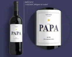 Bouteille de vin de Bordeaux personnalisée papa - Message|Cadeaux.com Clearance