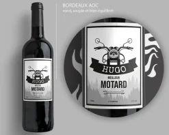 Bouteille de vin de Bordeaux personnalisée prénom - Moto|Cadeaux.com Best