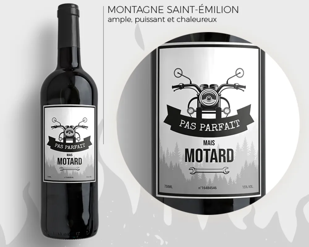 Bouteille de vin de Bordeaux personnalisée prénom - Moto|Cadeaux.com Best