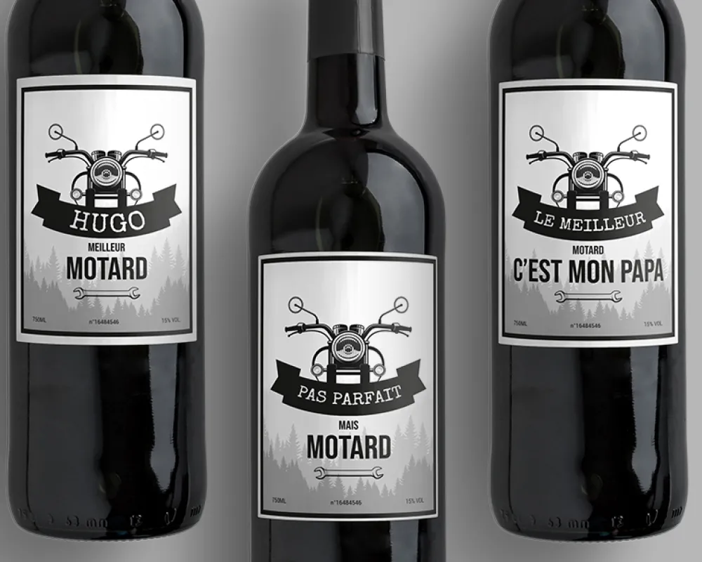 Bouteille de vin de Bordeaux personnalisée prénom - Moto|Cadeaux.com Best