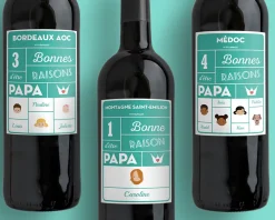 Bouteille de vin de Bordeaux personnalisée papa - Family Circus|Cadeaux.com Hot