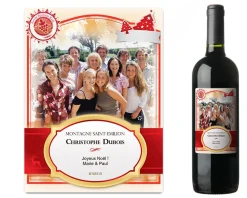 Bouteille de vin de Bordeaux personnalisée Noël - Photo|Cadeaux.com Best