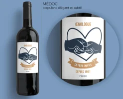 Bouteille de vin de Bordeaux personnalisée - De Père en Fils / Fille|Cadeaux.com Clearance