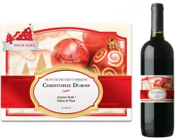 Bouteille de vin de Bordeaux personnalisée Noël - Voeux|Cadeaux.com Clearance