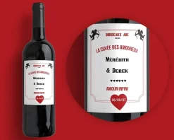 Bouteille de vin de Bordeaux personnalisée couple - Cupidon|Cadeaux.com Outlet