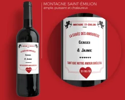 Bouteille de vin de Bordeaux personnalisée couple - Cupidon|Cadeaux.com Outlet