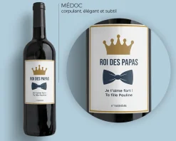 Bouteille de vin de Bordeaux personnalisée - Papa Royal|Cadeaux.com Outlet