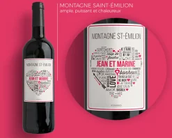 Bouteille de vin de Bordeaux personnalisée couple - Mots d'Amour|Cadeaux.com Outlet