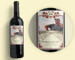 Bouteille de vin de Bordeaux personnalisée photo - Classique|Cadeaux.com Online