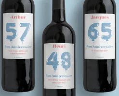 Bouteille de vin de Bordeaux personnalisée anniversaire - Ballons Bleu|Cadeaux.com Discount