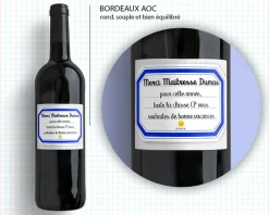 Bouteille de vin de Bordeaux personnalisée remerciements - Maîtresse, Maître et ATSEM|Cadeaux.com Discount