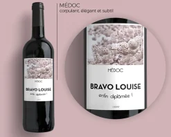 Bouteille de vin de Bordeaux personnalisée message - Fleurs|Cadeaux.com Online