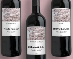 Bouteille de vin de Bordeaux personnalisée message - Fleurs|Cadeaux.com Online