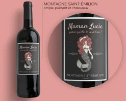 Bouteille de vin de Bordeaux personnalisée message - Sirène|Cadeaux.com Outlet