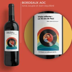 Bouteille de vin personnalisée - Retro Vibes|Cadeaux.com Sale