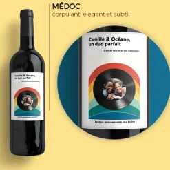 Bouteille de vin personnalisée - Retro Vibes|Cadeaux.com Sale