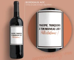 Bouteille de vin personnalisée - Message|Cadeaux.com Best