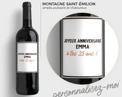 Bouteille de vin personnalisée - Message|Cadeaux.com Best
