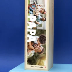 Bouteille et caisse à vin personnalisée - Multi-photos|Cadeaux.com Best