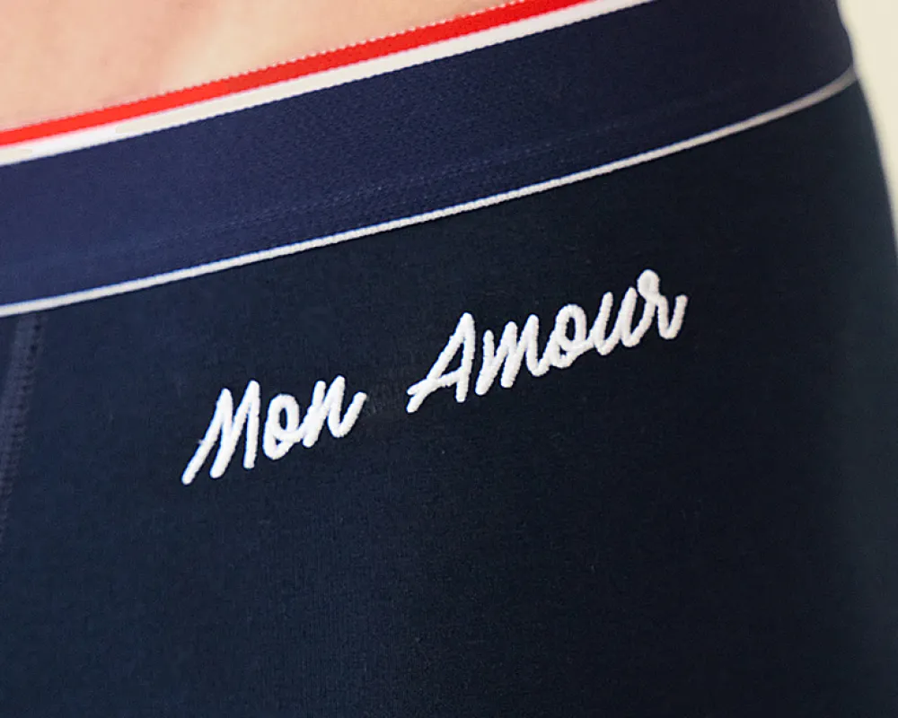 Boxer brodé Le Slip Français - Mon Amour|Cadeaux.com