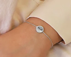 Bracelet brossé personnalisé - Argent ou Plaqué Or|Cadeaux.com Best